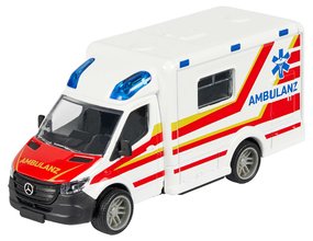 Autíčko sanitka Mercedes-Benz Sprinter Ambulance Majorette dĺžka 15 cm