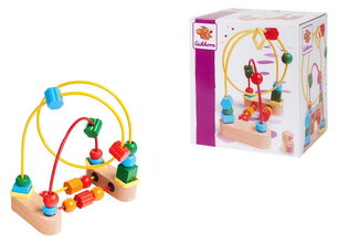 Drevený labyrint s korálikmi Bead Maze Eichhorn s 2 dráhami od 12 mes EH3715