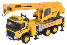 Autíčko stavebné so žeriavom Volvo Truck Crane Majorette kovové so zvukom a svetlom dĺžka 22 cm