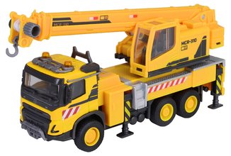 Autíčko stavebné so žeriavom Volvo Truck Crane Majorette kovové dĺžka 22 cm od 3 rokov MJ3723006