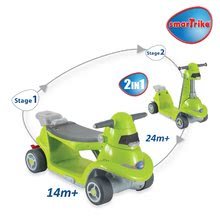 Odrážadlo a kolobežka All in One 2v1 smarTrike zelené od 15 mes