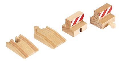Náhradné diely pre vláčikodráhu Ramp & Stop Track Pack BRIO 2 rampy a ukončenia trate od 3 rokov BRIO3855