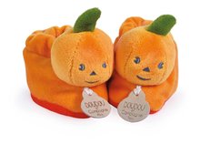 Papučky pre bábätko Tekvica Booties My First Halloween Doudou et Compagnie v darčekovom balení oranžové od 0-6 mes DC3889