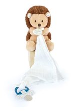 Plyšový ježko so šnúrkou na cumlík Hedgehog Dummy Holder Unicef Collection Doudou et Compagnie v darčekovom balení hnedý 12 cm od 0 mes
