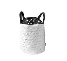 Textilný košík Listy Bamboo toTs-smarTrike Black&White bambusový hodváb a satén 25*20 cm