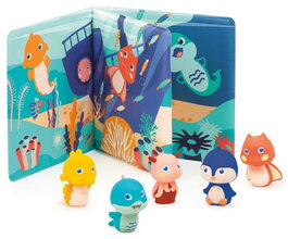 Knižka do vane s maňuškami na prsty Book & Puppets Ludi 5 maňušiek od 10 mes LU40018