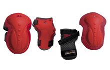 Chrániče pro děti Safety Gear set M smarTrike na kolena a zápěstí z ergonomického plastu červené od 