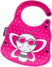 Bavețică pentru copii și suport pentru sticlă Albinuța Baby Bib & Bottle Holder toTs-smarTrike roz de la 0 luni