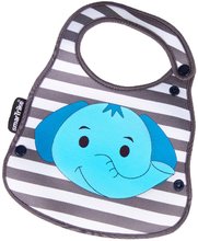 Podbradník pre deti a držiak na fľašku Slon Baby Bib & Bottle Holder toTs-smarTrike modrý od 0 mes