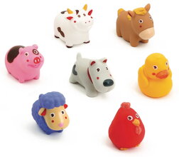 Hračky do vane Farma Farm Bath Toys Ludi striekacie 7 kusov od 10 mes LU40065