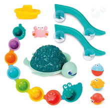 Veľká sada hračiek do vane Korytnačka Set Bath Toys Ludi s aktivitami 16 dielov od 10 mes LU40090