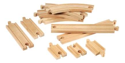 Náhradné diely pre vláčikodráhu Základná sada Beginner Expansion Pack BRIO 11 dielov koľajníc od 3 rokov BRIO4012