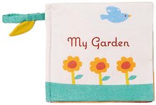 Textil könyvecske My Garden Activity Book ThreadBear állatok az udvaron 100% puha pamutból  0 hó-tól TB4065