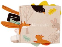 Textilná knižka Where Is Baby Activity Book ThreadBear zvieratká v lese 100% jemná bavlna od 0 mes 16,5*1*15 cm TB4066