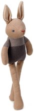 Păpușă tricotată iepuraș Baby Threads Taupe Bunny ThreadBear 35 cm maro din bumbac moale