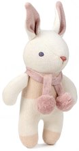 Bábika pletená zajačik Baby Threads Cream Bunny Rattle ThreadBear krémová z jemnej mäkkej bavlny od 0 mes TB4074