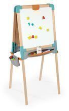 Wooden Easel Smoby magnetică/pentru cretă cu două fețe pliabilă și 80 accesorii