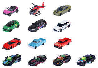 Autíčka Neon Racer Giftpack Majorette kovové sada 14 druhov v darčekovom balení dĺžka 7,5 cm 1:64