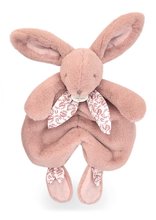Plyšový zajačik na maznanie Bunny Comforter Pink Doudou et Compagnie v darčekovom balení ružový 29 cm od 0 mes