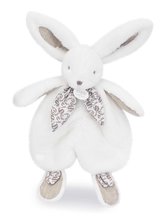 Plyšový zajačik na maznanie Bunny Comforter White Doudou et Compagnie v darčekovom balení biely 29 cm od 0 mes