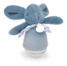Plyšový zajačik Musical Night Light Blue Doudou et Compagnie s hudbou bielym šumom a svetlom modrý 16 cm od 0 mes