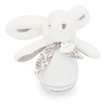 Plyšový zajačik Musical Night Light White Doudou et Compagnie s hudbou bielym šumom a svetlom biely 16 cm od 0 mes