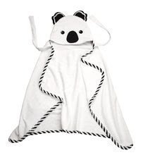 Osuška pre najmenších Koala Bamboo toTs-smarTrike Black&White s kapucňou 100% jemný bambus a bavlna