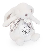 Plyšový zajačik Musical Night Light Star Projector White Doudou et Compagnie so svetlom hudbou a bielym šumom biely 19 cm od 0 mes