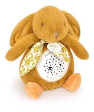 Plyšový zajačik Musical Night Light Star Projector Ocher Doudou et Compagnie so svetlom hudbou a bielym šumom žltý 19 cm od 0 mes