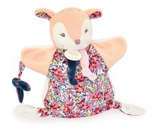 Plyšový jelenček na bábkové divadlo Deer Puppet Boh'aime Doudou et Compagnie ružový 25 cm od 0 mes DC4225