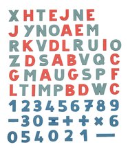 Magnetické písmenká ABC a Čísla Magnetic Letters&Numbers Smoby so znakmi dvojfarebné 72 kusov