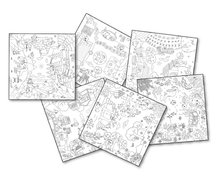 Veľkoformátové obrázky na vyfarbovanie Kid Colouring Smoby 10 kusov kompatibilné so stolom Kid Creative Table 51*51 cm od 24 mes