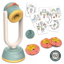 Desen cu proiector luminos Drawing Light Smoby cu 3 module cu adâncime de focalizare reglabilă 192 modele ilustrative de la 3 ani