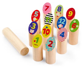 Drevená hra s hádzaním kolíkov Throwing Game Sticks Outdoor Eichhorn 13 kolíkov s priemerom 45 mm od 3 rokov EH4464