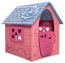Házikó My First Playhouse Dohány rózsaszín, virággal a tetőszerkezeten 24 hó-tól