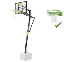 Construcție de baschet cu tablă și coș flexibil Galaxy Inground Basket Exit Toys montare de oțel în pământ înălțime reglabilă