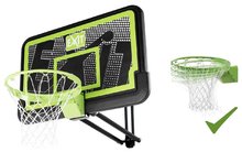 Kosárlabda konstrukció palánkkal és flexibilis kosárral Galaxy wall mount system black edition Exit Toys acél falra erősíthető magasságilag állítható