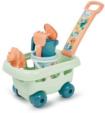 Vozík na ťahanie Garnished Dino Troley Écoiffier s vedrom a formičkami do piesku od 18 mes ECO465