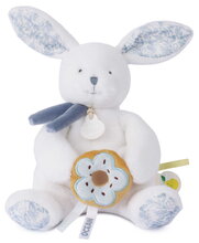 Plyšový zajačik s donutom Ocean Heart Bunny Plush Doudou et Compagnie v darčekovom balení modrý  20 cm od 0 mes DC4673