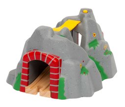 Drevený tunel so zvukmi Tunel Adventure Tunnel BRIO elektronický s mostom od 3 rokov BRIO4814