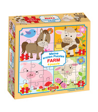 Bébi puzzle Az én első puzzlem Farm Dohány 4-6-9-12 darabos 24 hó-tól