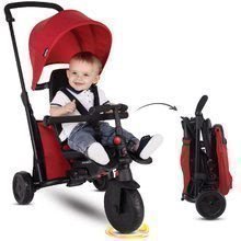 Trojkolka skladacia smarTfold 7v1 400 TouchSteering smarTrike kompaktná s EVA kolesami červená od 9 mes