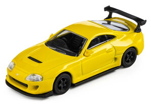 Autíčko Collection 1995 Toyota Supra Majorette kovové vo výstavnom boxe s gumenými kolieskami dĺžka 7,5 cm 1:64