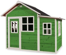 Domeček cedrový Loft 150 Green Exit Toys velký s voděodolnou střechou zelený