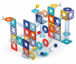 Magnetická stavebnica guličková dráha Magnetic Circuit Ludi 80 dielov LU50055