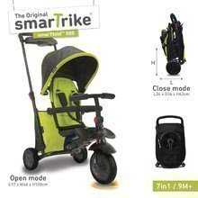 Tříkolka skládací smarTfold 7v1 smarTrike 500 TouchSteering polstrovaná s EVA kolečky zelená od 9 měsíců