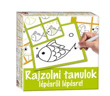 Készségfejlesztő rajztábla Rajzolj rá és töröld le! Dohány zöld - Rajzolni tanulok lépésről lépésre állatkákat