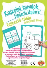 Tablă didactică pentru desenat Desenează pe ea şi sterge-o! Dohány tren turcoaz - Învăţ pas cu pas să desenez cu imagini