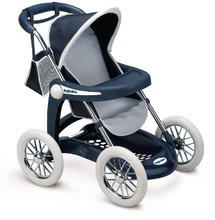 Kočík pre bábiku Inglesina Smoby športový (62 cm rúčka) strieborno-modrý