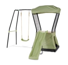 Hracia veža multifunkčná s hojdačkou Ivy play tower swing Exit Toys so stanom pieskoviskom a šmykľavkou kovová konštrukcia